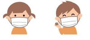 コロナウイルス対策マスク着用